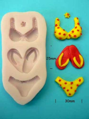 Bikini and Jandals Silicone Mould - Click Image to Close